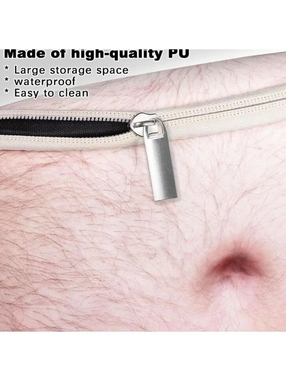 Funny Realistic Fat Belly Fanny Pack Waist Bag Adjustable Strap Waterproof PU